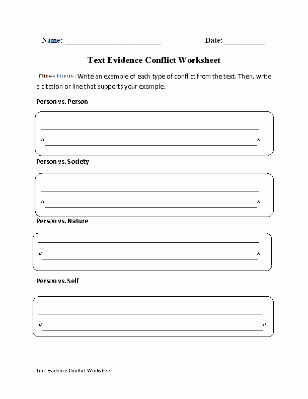 Citing Textual Evidence Worksheet New Englishlinx