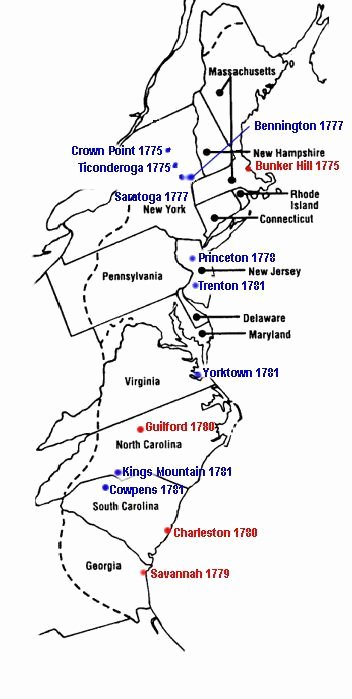 Civil War Map Worksheet Inspirational Print Map Revolutionary War Battles