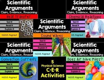 Claim Evidence Reasoning Science Worksheet Elegant Claim Evidence Reasoning Physical Science Bundle