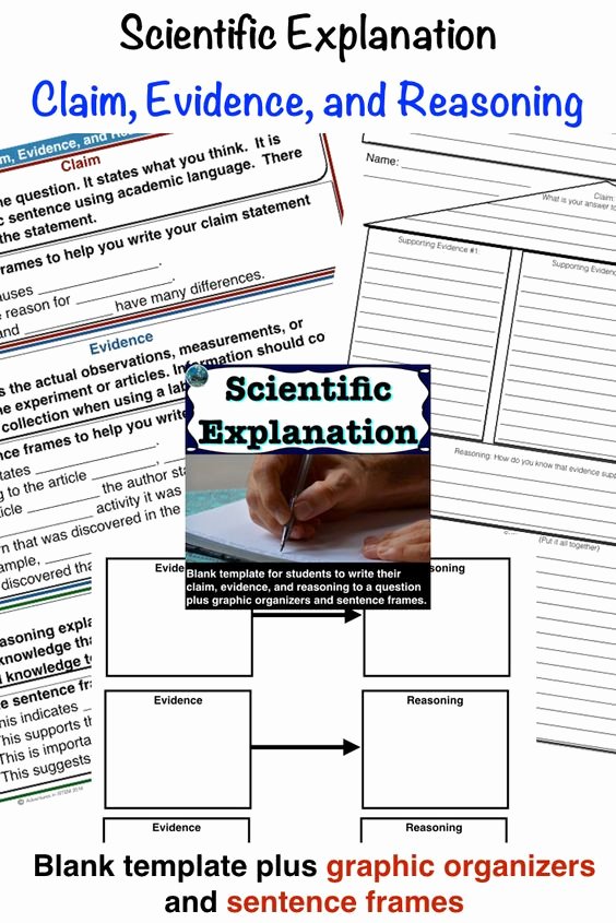 Claim Evidence Reasoning Science Worksheet New Scientific Explanation Summary Claim Evidence Reasoning