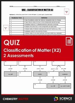 Classification Of Matter Worksheet Answers Luxury Chemistry 1 Worksheet Classification Matter and Changes