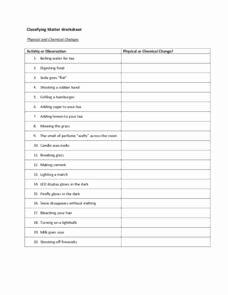 Classification Of Matter Worksheet Elegant 48 Worksheet Classification Matter Homework Calendar