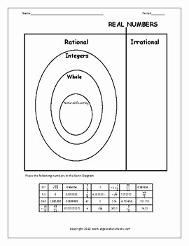 Classify Real Numbers Worksheet Beautiful the Real Number System Classifying Real Numbers Venn
