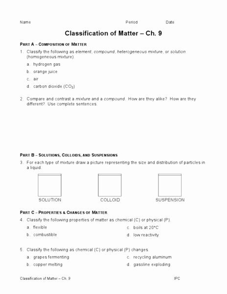 Classifying Chemical Reactions Worksheet Inspirational Classifying Chemical Reactions Worksheet Answers
