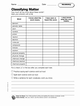 Classifying Matter Worksheet Answers New 48 Worksheet Classification Matter Homework Calendar