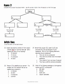 Classifying Matter Worksheet Answers New Introduction to Classifying Matter Worksheet by Adventures