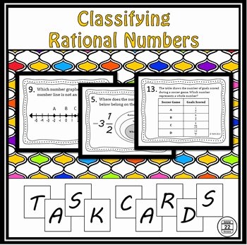 Classifying Rational Numbers Worksheet New Classifying Rational Numbers Task Cards by Route 22