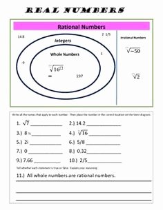 Classifying Rational Numbers Worksheet Unique Classify Rational Numbers Color by Number