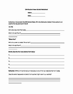 Cnn Student News Worksheet Fresh This is A Sheet that Students Can Use while Watching Cnn