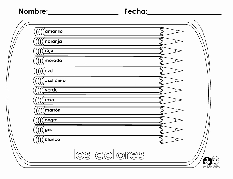 Colors In Spanish Worksheet Awesome Colors Spanish Worksheet