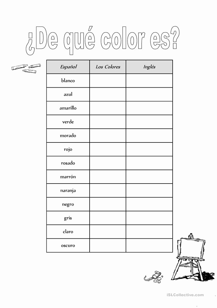 Colors In Spanish Worksheet Elegant Worksheet Colors In Spanish Worksheet Grass Fedjp