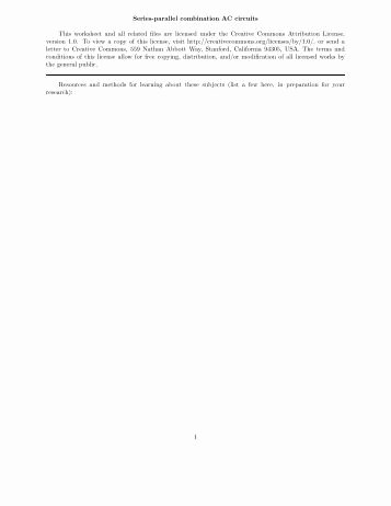 Combination Circuits Worksheet with Answers Elegant Series and Parallel Circuits Worksheet Hopkinton School