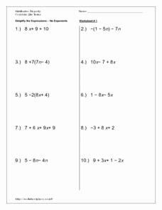 Combining Like Terms Equations Worksheet Best Of Distributive Property Bine Like Terms Worksheet for