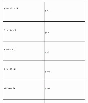 Combining Like Terms Equations Worksheet Elegant solving Equations with Bining Like Terms and