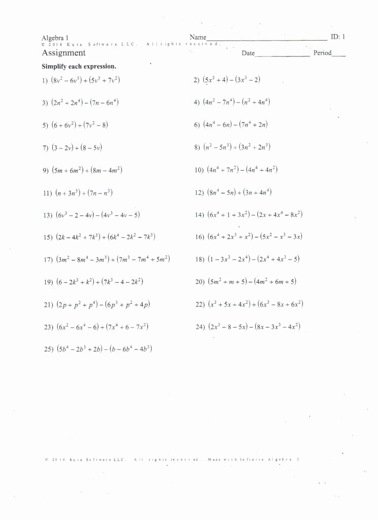 Combining Like Terms Practice Worksheet New Bining Like Terms Practice Worksheet Math Worksheets