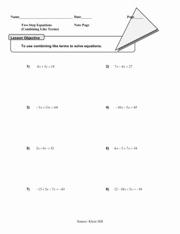 Combining Like Terms Worksheet Awesome Bining Like Terms Practice
