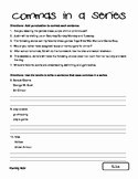 Commas In A Series Worksheet Awesome Mas In A Series Worksheet