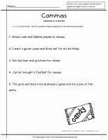 Commas In A Series Worksheet Fresh Wonders Second Grade Unit Three Week Two Printouts