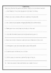 Commas In A Series Worksheet Lovely Mas Worksheets