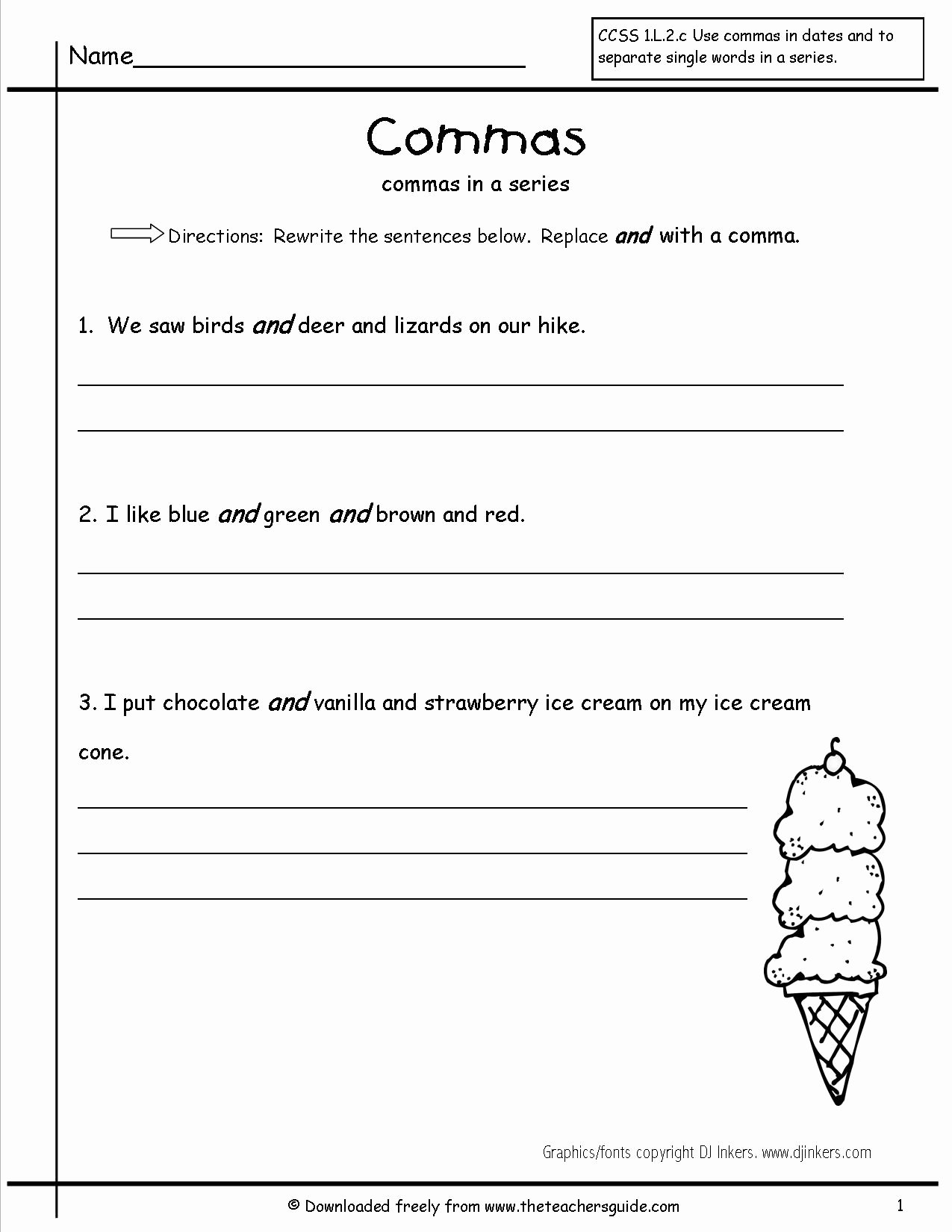 Commas In A Series Worksheet Lovely Wonders Second Grade Unit Three Week Two Printouts