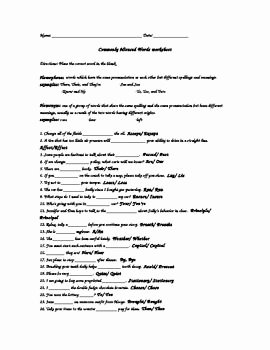 Commonly Confused Words Worksheet Elegant 1000 Images About Writing Monly Misused Words On