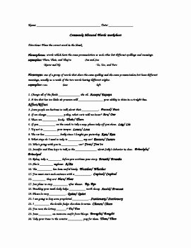 Commonly Misspelled Words Worksheet Awesome Monly Misspelled Words Worksheet the Best Worksheets