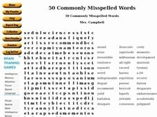 Commonly Misspelled Words Worksheet Beautiful 50 Monly Misspelled Words Worksheet for 6th 8th Grade