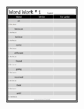 Commonly Misspelled Words Worksheet Inspirational 100 Most Monly Misspelled Words by Kathrina O Connell