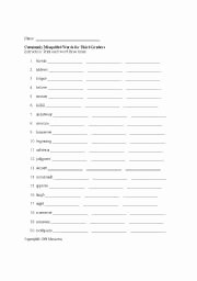 Commonly Misspelled Words Worksheet Luxury English Teaching Worksheets General Vocabulary