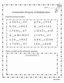 Commutative and associative Properties Worksheet Luxury Mutative Property Of Multiplication Worksheets Mon