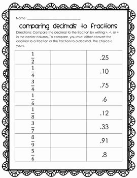 Comparing Fractions and Decimals Worksheet Beautiful 25 Best Ideas About Decimals Worksheets On Pinterest