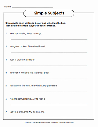 Complete Subject and Predicate Worksheet Beautiful Subject and Predicate Worksheets