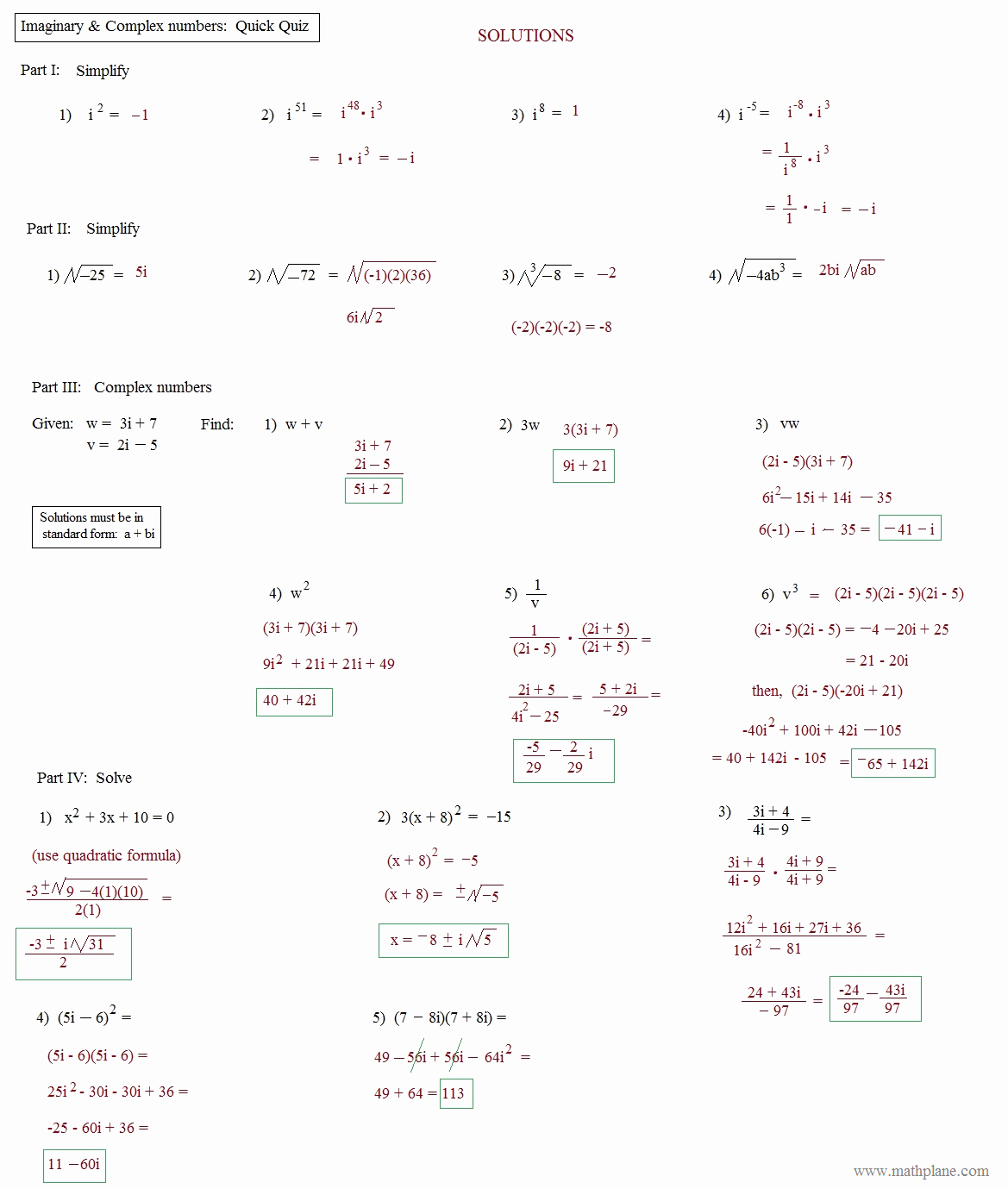 50-complex-numbers-worksheet-answers