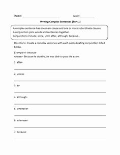 Complex Numbers Worksheet Pdf New Identifying Clauses In Plex Sentences Worksheet