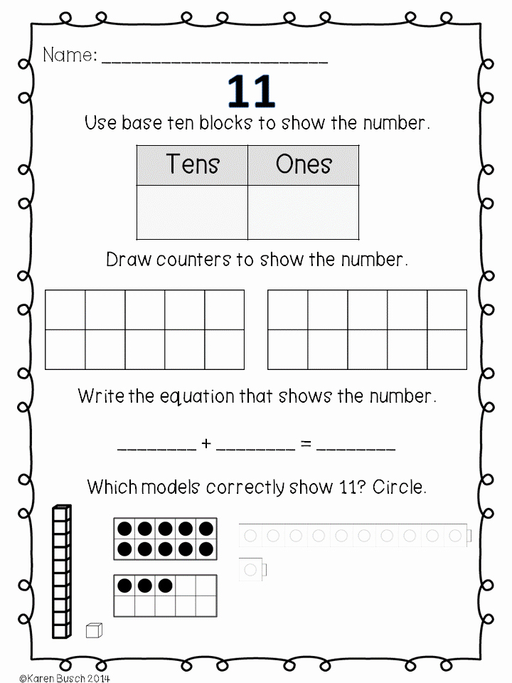 Composing and Decomposing Numbers Worksheet Beautiful Numbers 11 20 Posing and De Posing them