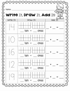 Composing and Decomposing Numbers Worksheet Elegant Write It Draw It Add It De Posing Numbers 10 20