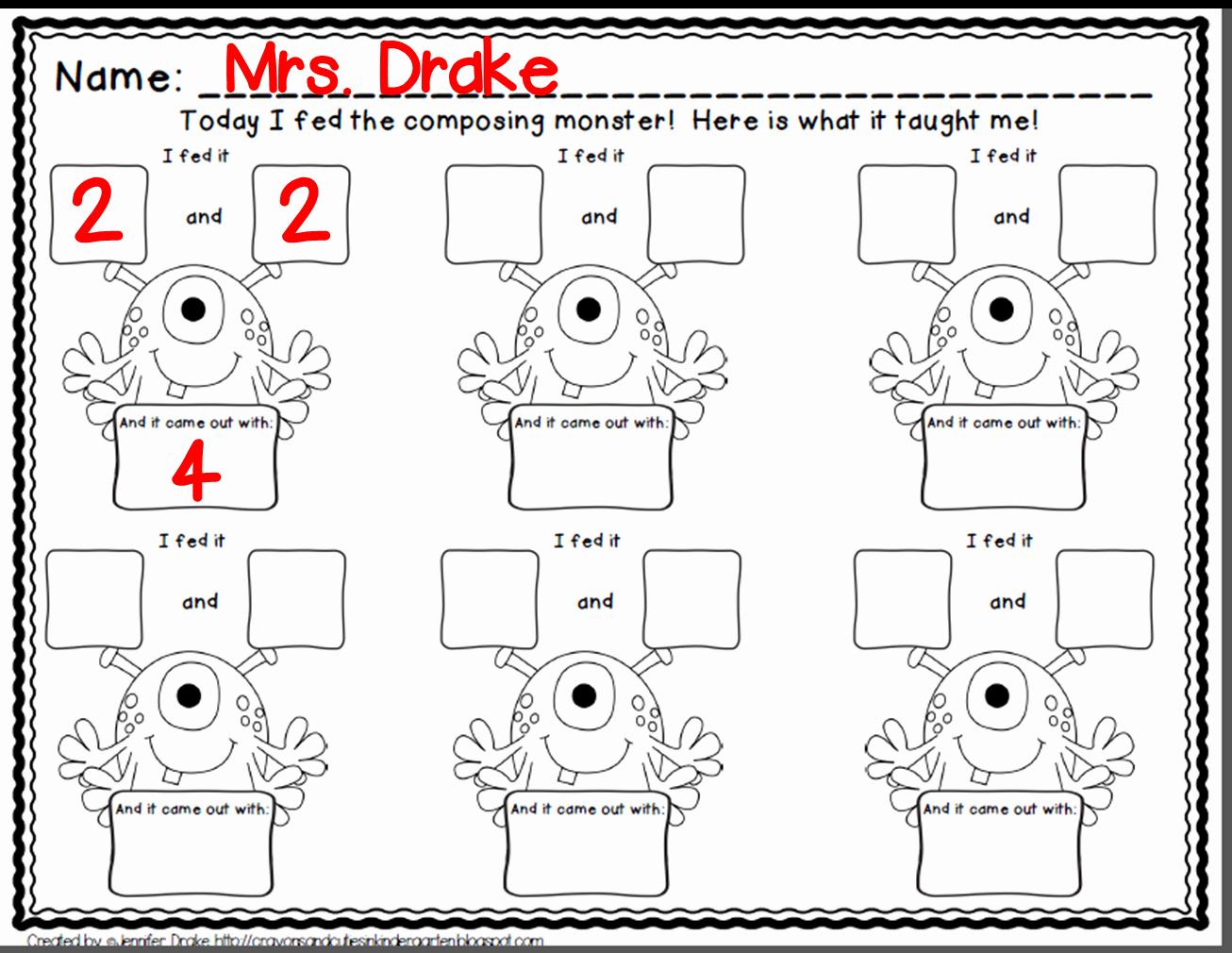 Composing and Decomposing Numbers Worksheet Inspirational Crayons &amp; Cuties In Kindergarten Posing Numbers why