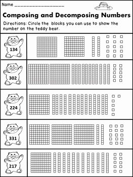Composing and Decomposing Numbers Worksheet Lovely Posing and De Posing Numbers by Dana S Wonderland