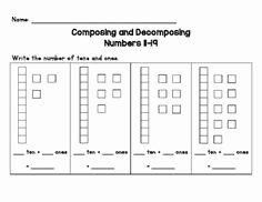 Composing and Decomposing Numbers Worksheet Unique Teen Numbers Mittens and Numbers On Pinterest
