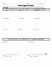 Composite Function Worksheet Answers Inspirational Posite Function Worksheet Answers 1 C Posite