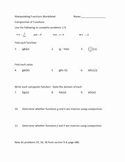 Composite Functions Worksheet Answers Fresh Position Of Functions Homework Manipulating Functions