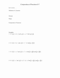 Composition Of Functions Worksheet Luxury Position Of Functions Worksheet for 11th Higher Ed
