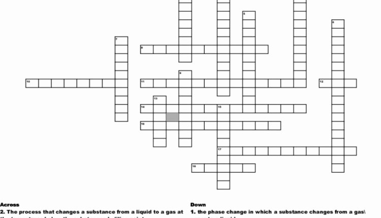 Composition Of Matter Worksheet Answers Unique Our Review Of States Matter Crossword Wordmint From by