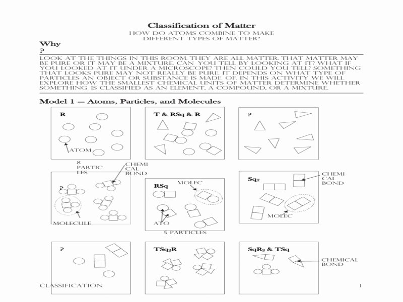 Composition Of Matter Worksheet Luxury Classification Matter Worksheet Answers Free