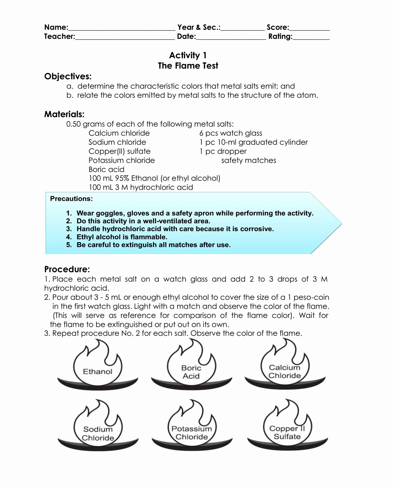 Composition Of Matter Worksheet Answers