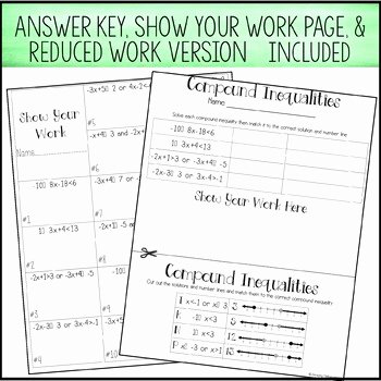 Compound Inequalities Worksheet Answers Best Of Pound Inequalities Card Match Activity by Amazing