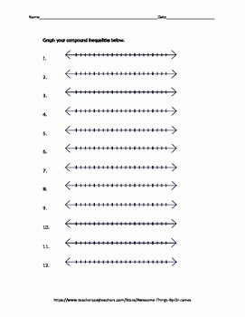 Compound Inequalities Worksheet Answers Unique Pound Inequalities Color by Number by Funrithmetic