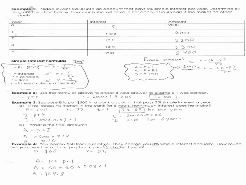 50 Compound Interest Worksheet Answers Chessmuseum Template Library