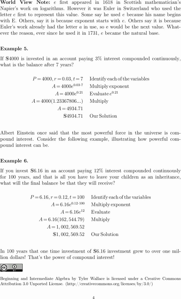 Compound Interest Worksheet Answers Unique Continuous Pound Interest Worksheet with Answers Math