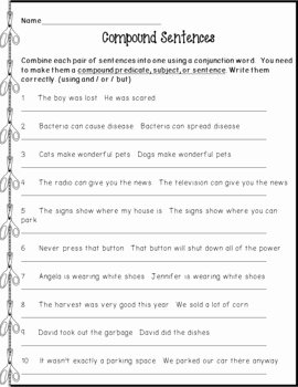 Compound Sentences Worksheet Pdf Inspirational No Prep Pound Sentences Worksheet by Traveling Teacher